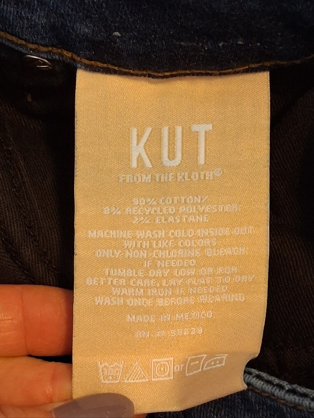 Kut From The Kloth Meg High Rise Wide Leg Stretch Denim Jeans Sz 8 - Picture 5 of 12